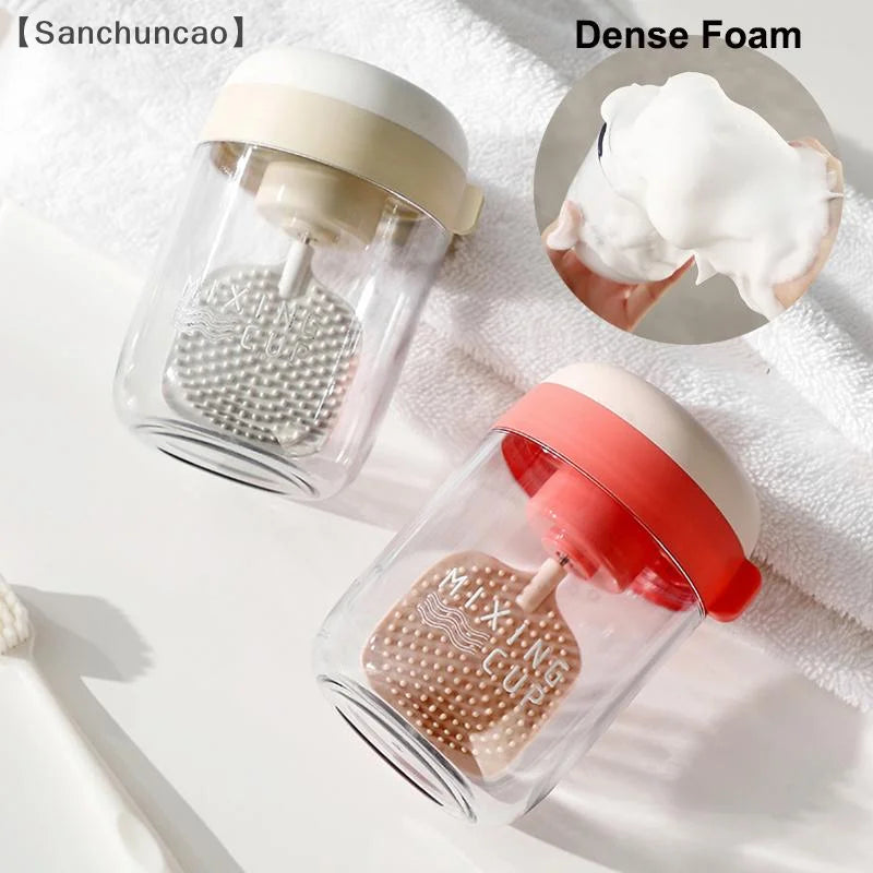 San〕Automatic Foaming Maker Washing Face Foamer Machine Bathroom Desktop Large Capacity Container Foaming Maker Facial Cleaner