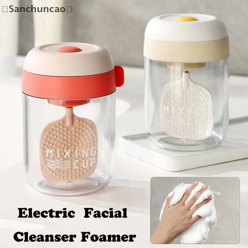San〕Automatic Foaming Maker Washing Face Foamer Machine Bathroom Desktop Large Capacity Container Foaming Maker Facial Cleaner