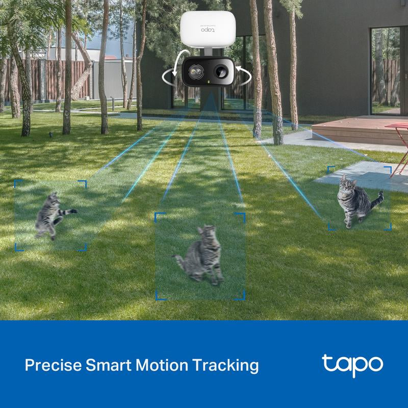 Tp-Link&Tapo C216 2K Pan/Tilt Indoor/Outdoor Security Camera AI Person/Baby Cry Detect, Motion Tracking, Color Night Vision, 360° Pan/Tilt, No Subscription, Works W/Alexa & Google