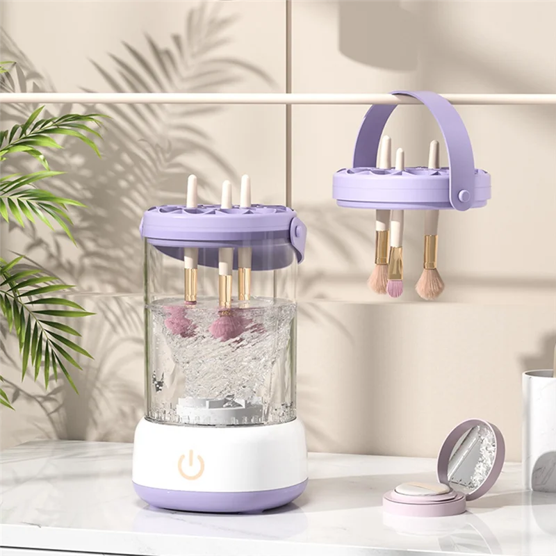 ABLE-Electric 3 In 1 Makeup Brush Cleaneing Machine Makeup Brush Dryer Portable Automatic USB Cosmetic Brushes Cleaner Tool
