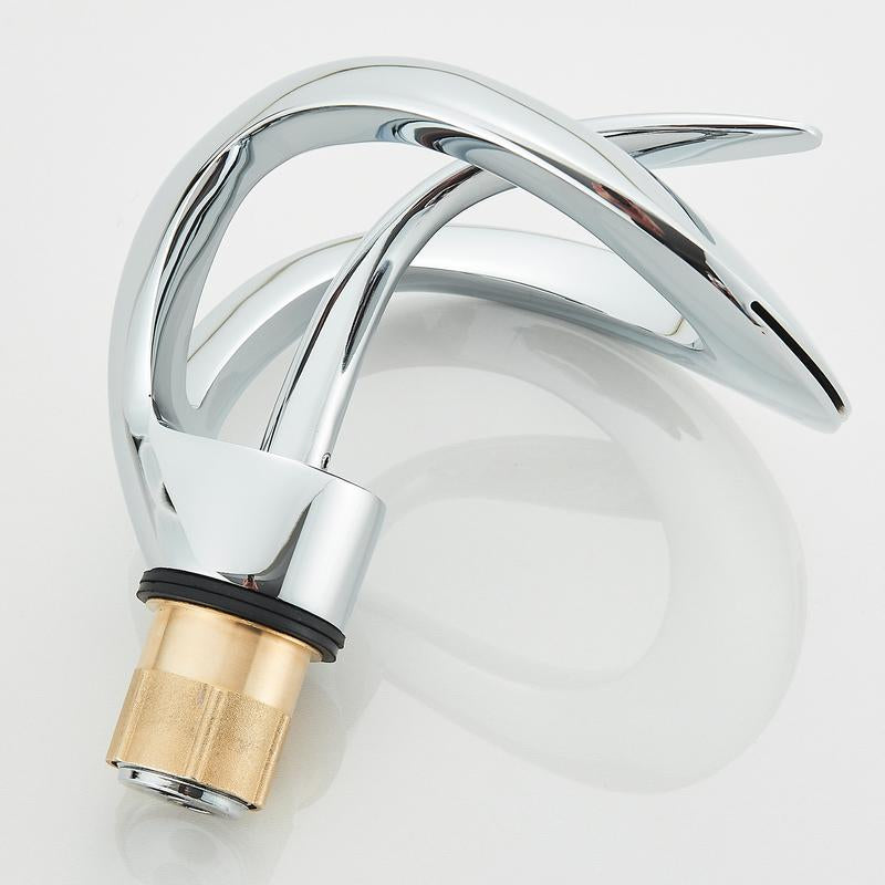 Senlesen Modern Bathroom Faucet Chrome Waterfall Bathroom Sink Faucet Single Hole Single Handle Bathroom Vanity Mixer Taps