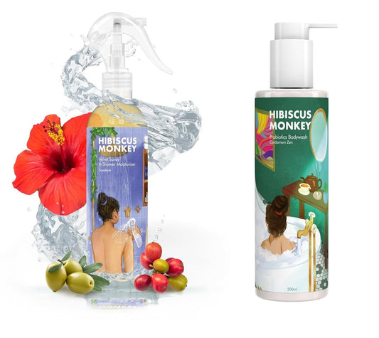 Combo of Squalene In Shower Body Moisturizer & Probiotics Body Wash